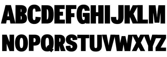 Specify PERSONAL Condensed Black Font UPPERCASE