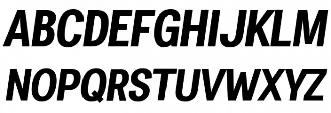 Specify PERSONAL Condensed Bold Italic 字体 大写