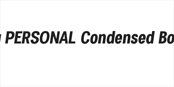 Specify PERSONAL Condensed Bold Italic Logo