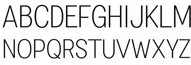 Specify PERSONAL Condensed Light Schriftart Groß