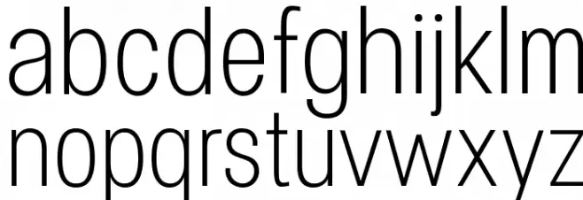 Specify PERSONAL Condensed Light Polices MINUSCULES