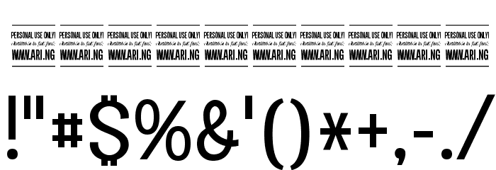 Specify PERSONAL Condensed Medium Font OTHER CHARS