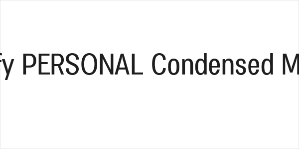 Specify PERSONAL Condensed Medium Logo