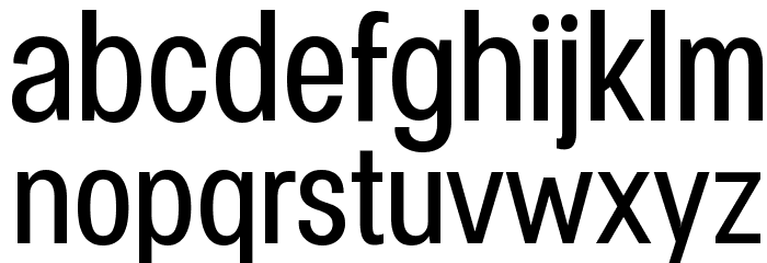 Specify PERSONAL Condensed Medium Font LOWERCASE