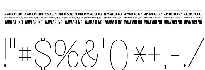 Specify PERSONAL Condensed Thin Font OTHER CHARS