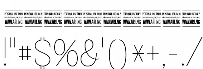 Specify PERSONAL Condensed Thin Font OTHER CHARS