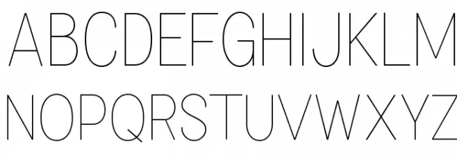 Specify PERSONAL Condensed Thin Schriftart Groß