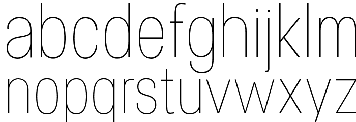 Specify PERSONAL Condensed Thin Font LOWERCASE