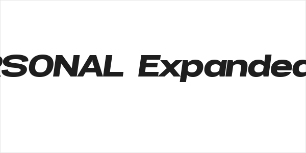 Specify PERSONAL Expanded Black Italic Logo
