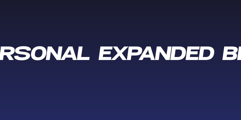 Specify PERSONAL Expanded Black Italic Social Header