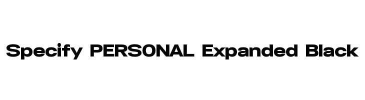Specify PERSONAL Expanded Black Font