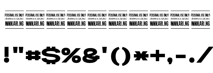 Specify PERSONAL Expanded Black Font OTHER CHARS