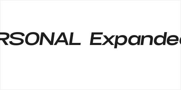 Specify PERSONAL Expanded Bold Italic Logo
