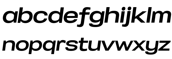 Specify PERSONAL Expanded Bold Italic Font LOWERCASE