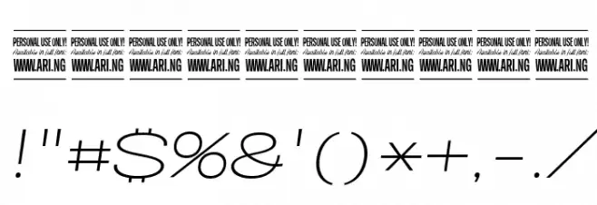 Specify PERSONAL Expanded Light Italic Font OTHER CHARS