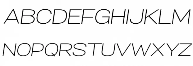 Specify PERSONAL Expanded Light Italic Schriftart Groß
