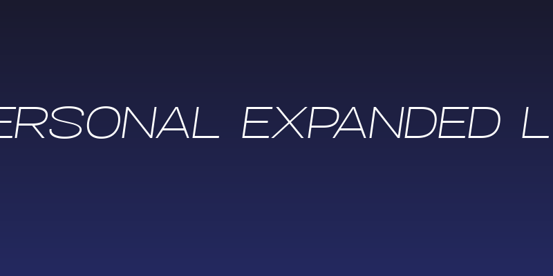 Specify PERSONAL Expanded Light Italic Social Header