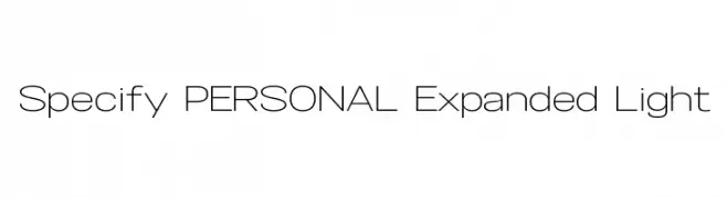 Specify PERSONAL Expanded Light  تنزيل الخطوط