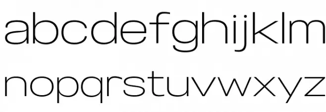 Specify PERSONAL Expanded Light Font LOWERCASE