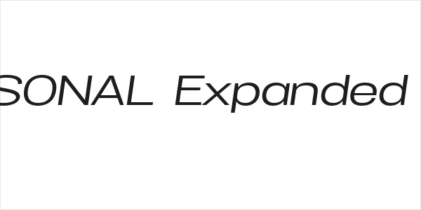 Specify PERSONAL Expanded Medium Italic Logo