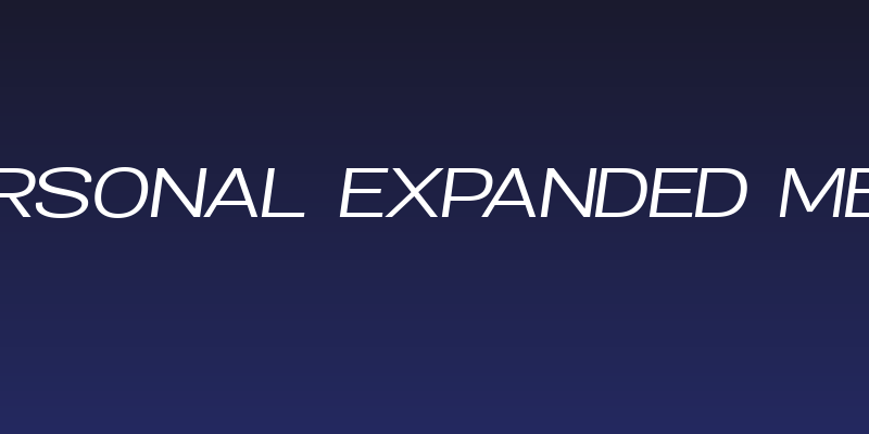 Specify PERSONAL Expanded Medium Italic Social Header