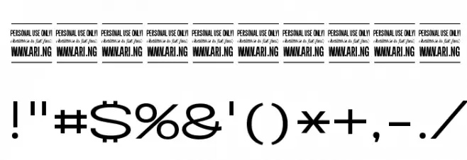 Specify PERSONAL Expanded Medium Font OTHER CHARS