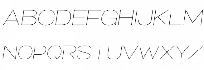 Specify PERSONAL Expanded Thin Italic Fuentes MAYÚSCULAS