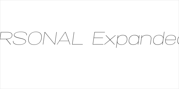 Specify PERSONAL Expanded Thin Italic Logo