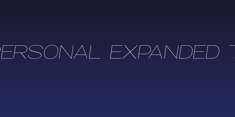Specify PERSONAL Expanded Thin Italic Social Header
