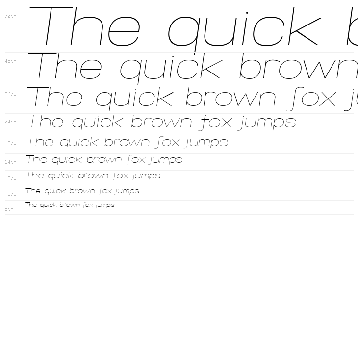 Specify PERSONAL Expanded Thin Italic Waterfall