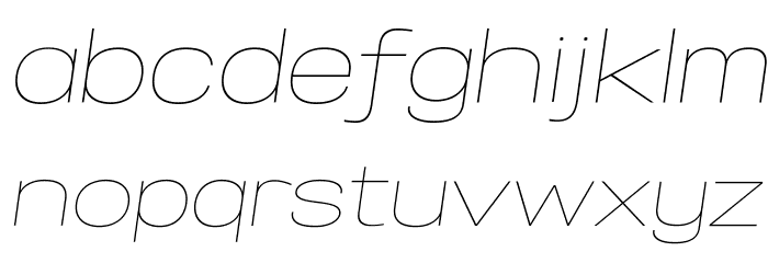 Specify PERSONAL Expanded Thin Italic Font LOWERCASE