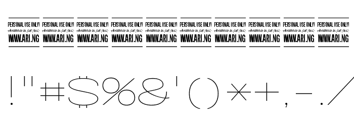 Specify PERSONAL Expanded Thin Font OTHER CHARS