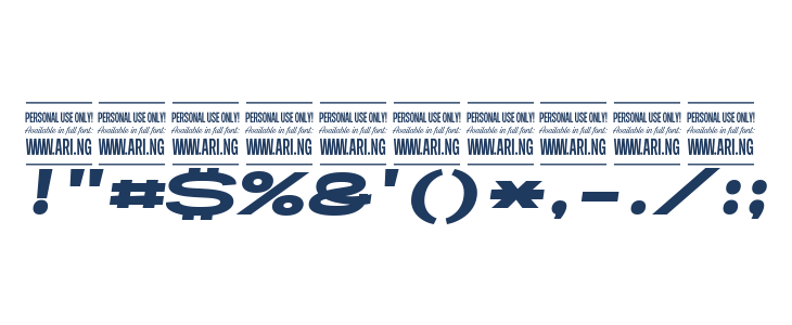 Specify PERSONAL Extraexpanded Black Italic Other Characters