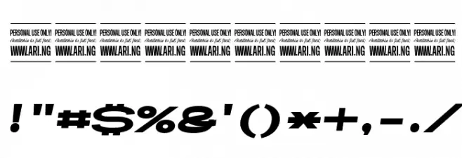 Specify PERSONAL Extraexpanded Black Italic Font OTHER CHARS