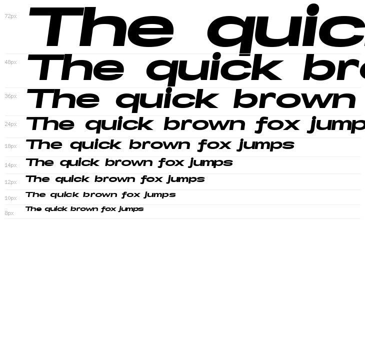 Specify PERSONAL Extraexpanded Black Italic Waterfall