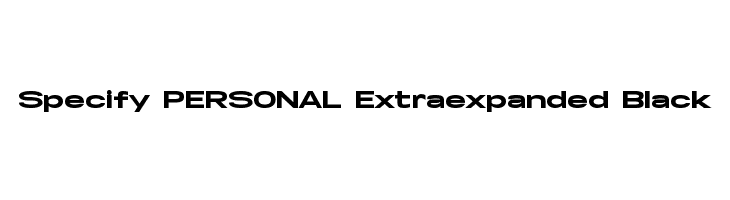 Specify PERSONAL Extraexpanded Black  フリーフォントのダウンロード