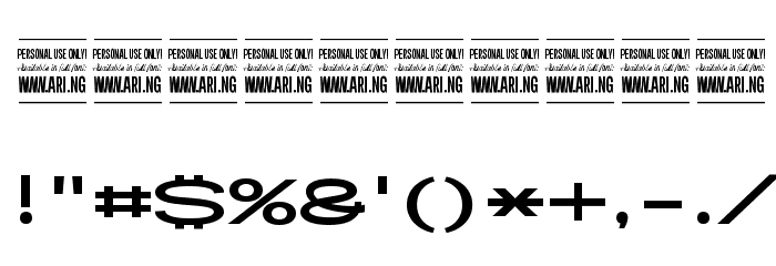Specify PERSONAL Extraexpanded Bold Font OTHER CHARS
