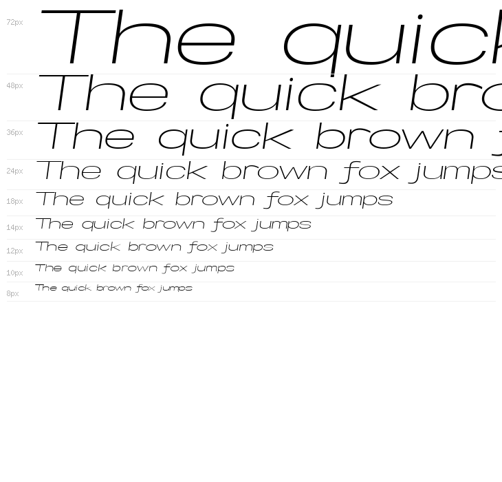 Specify PERSONAL Extraexpanded Light Italic Waterfall