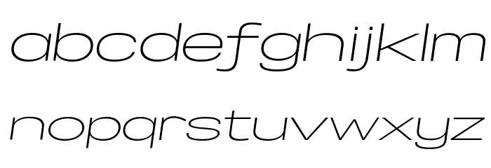 Specify PERSONAL Extraexpanded Light Italic Font LOWERCASE