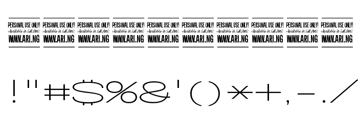 Specify PERSONAL Extraexpanded Light Font OTHER CHARS