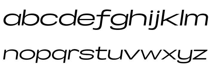 Specify PERSONAL Extraexpanded Medium Italic Font LOWERCASE