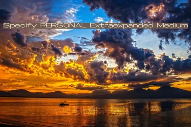 Specify PERSONAL Extraexpanded Medium Example 3