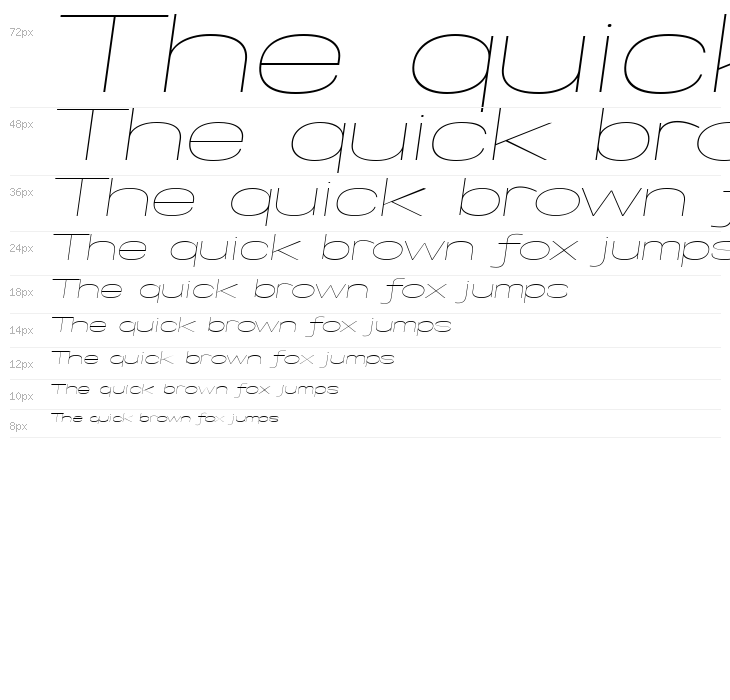 Specify PERSONAL Extraexpanded Thin Italic Waterfall