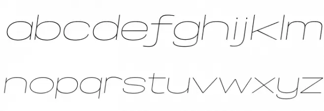 Specify PERSONAL Extraexpanded Thin Italic Font Litere mici