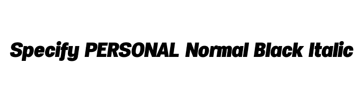 Specify PERSONAL Normal Black Italic  les polices de caractères gratuit tlcharger