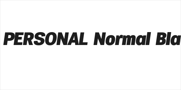 Specify PERSONAL Normal Black Italic Logo