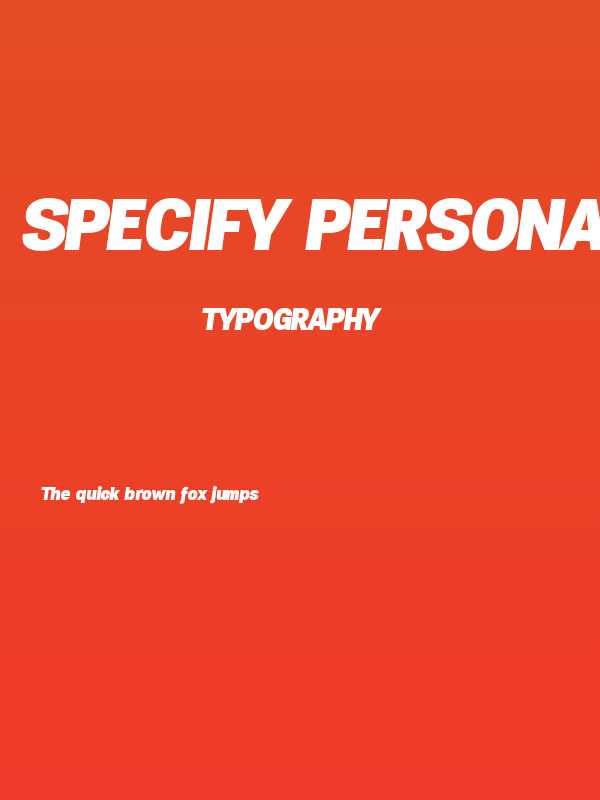 Specify PERSONAL Normal Black Italic Poster