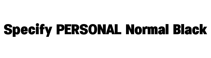 Specify PERSONAL Normal Black Font