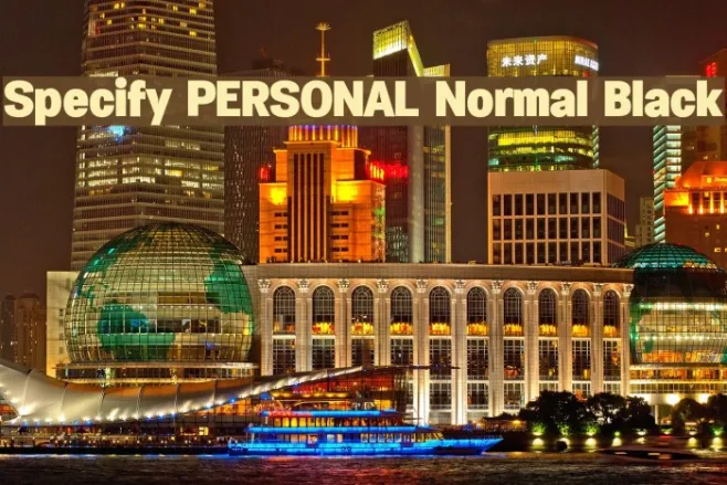 Specify PERSONAL Normal Black Example 2