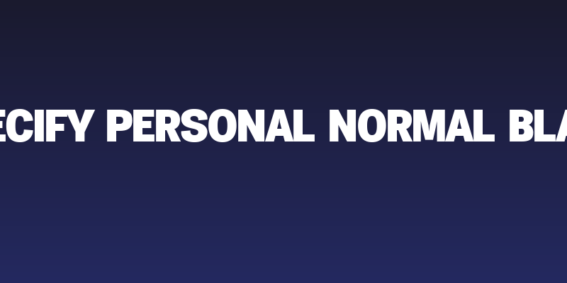 Specify PERSONAL Normal Black Social Header